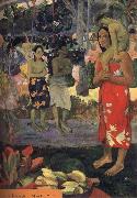 Paul Gauguin Maria visits painting